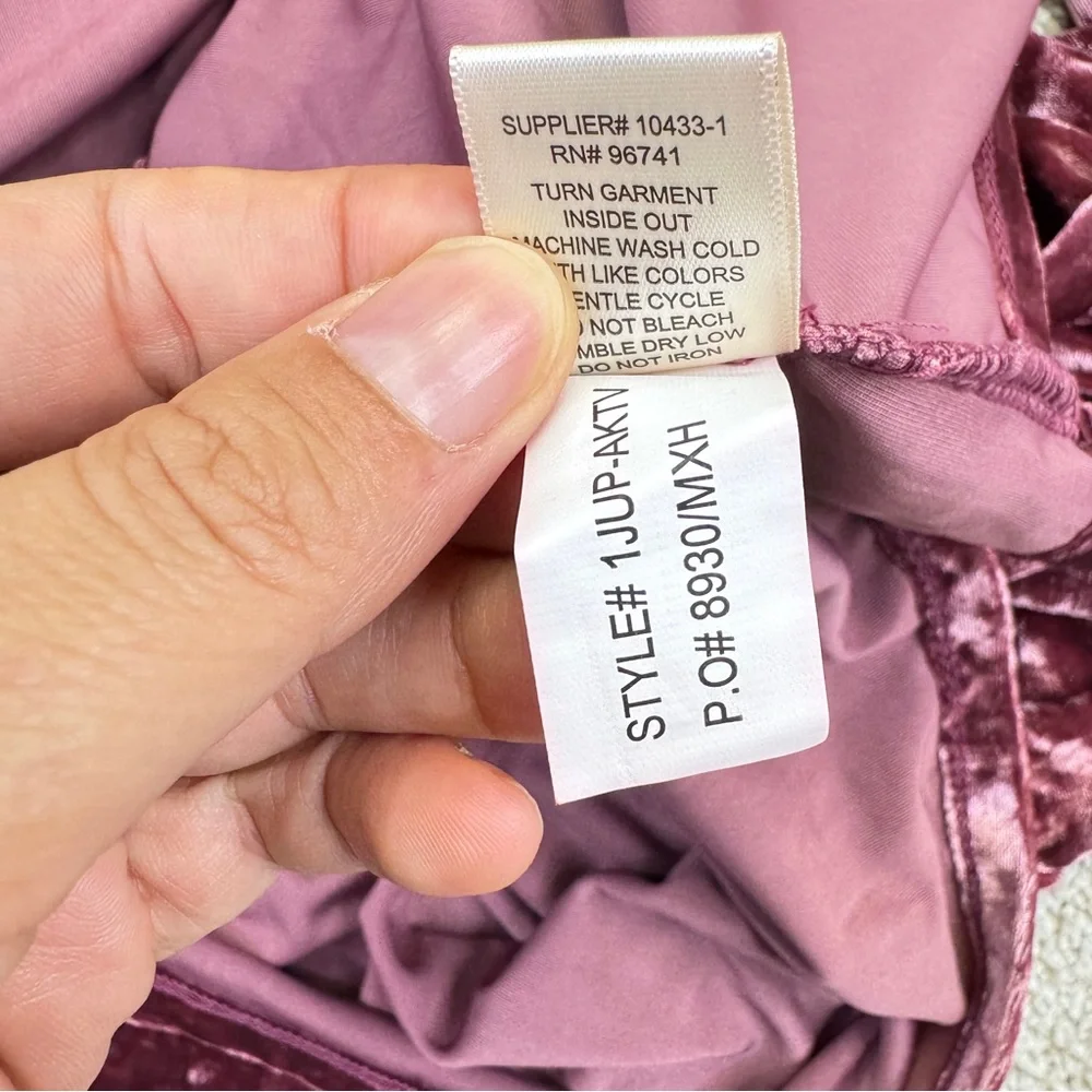 NEW Self Esteem Velvet Cold Shoulder Top Rose Gold Pink Womens size 3X - Picture 13 of 14